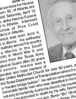 Horace E. Gholson on Sysoon