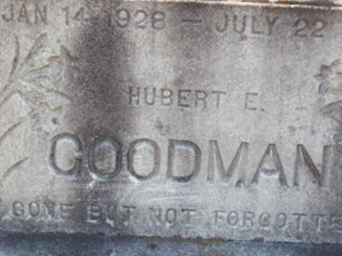 Hubert E Goodman on Sysoon