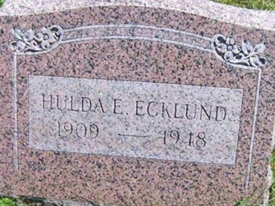 Hulda E Ecklund on Sysoon