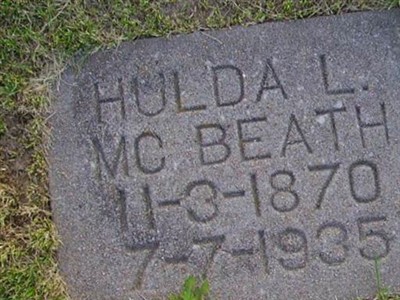 Hulda L Sparks McBeath on Sysoon