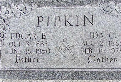 Ida C. Pipkin on Sysoon