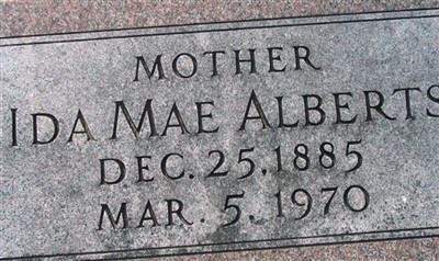 Ida Mae Alberts on Sysoon