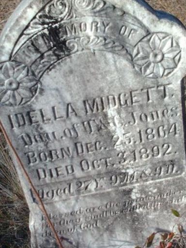 Idella Jones Midgett on Sysoon