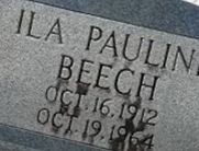 Ila Pauline Howell Beech on Sysoon