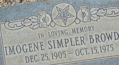 Imogene Simpler Browder on Sysoon