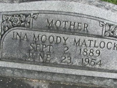 Ina Moody Matlock on Sysoon