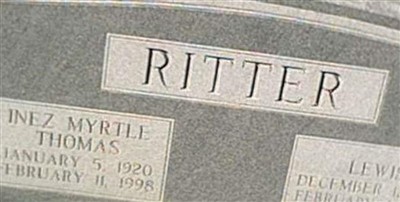 Inez Myrtle Thomas Ritter on Sysoon