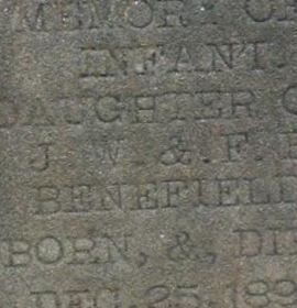 Infant Benefield on Sysoon