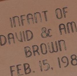 Infant of David & Amy Brown on Sysoon