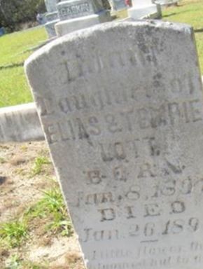 Infant dau of Elias & Tempie Lott on Sysoon