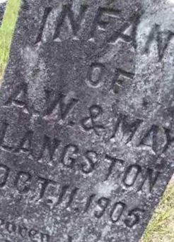 Infant Langston on Sysoon