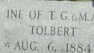Infant of T.G. & M.A. Tolbert on Sysoon
