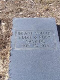 Infant Son Of Eddie/Ruby Gaskins on Sysoon