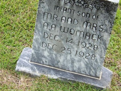 Infant Son Womack on Sysoon