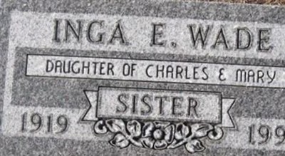 Inga E Wade on Sysoon