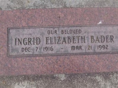 Ingrid Elizabeth Bader on Sysoon
