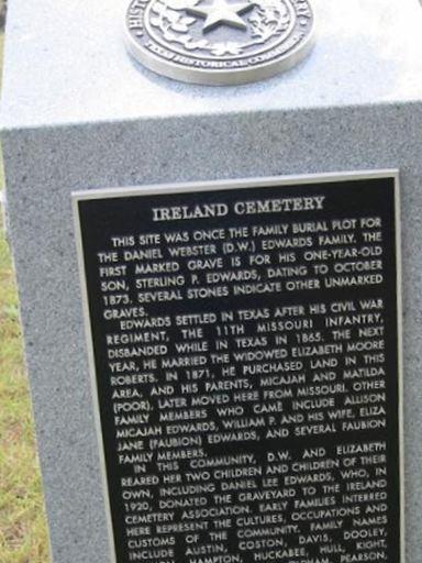 Ireland Cemetery on Sysoon