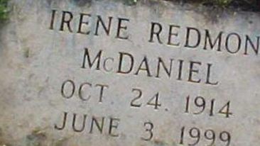 Irene Redmon McDaniel on Sysoon