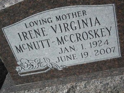 Irene V. McNutt McCroskey on Sysoon
