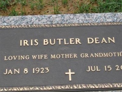 Iris Odessa Butler Dean on Sysoon