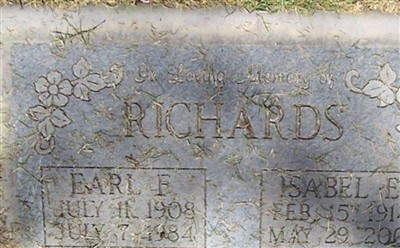 Isabel E Richards on Sysoon