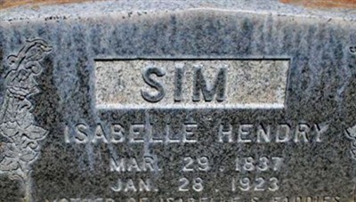 Isabelle Hendry Sim on Sysoon