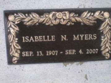 Isabelle N Myers on Sysoon
