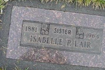 Isabelle Percilla "Belle" Elwood Lair on Sysoon