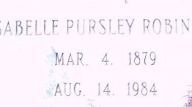 Isabelle Pursley Robinson on Sysoon