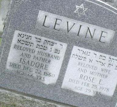 Isadore Levine on Sysoon