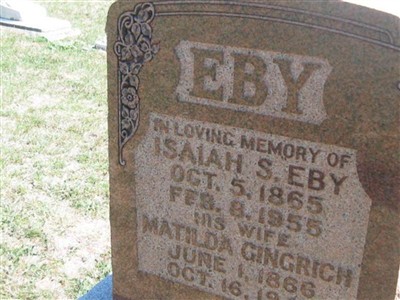 Isaiah S. Eby on Sysoon