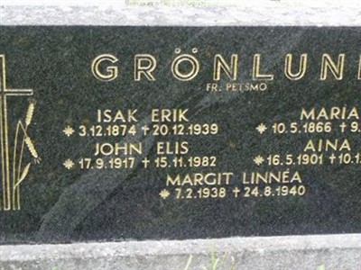 Isak Erik Isaksson Gr?nlund on Sysoon