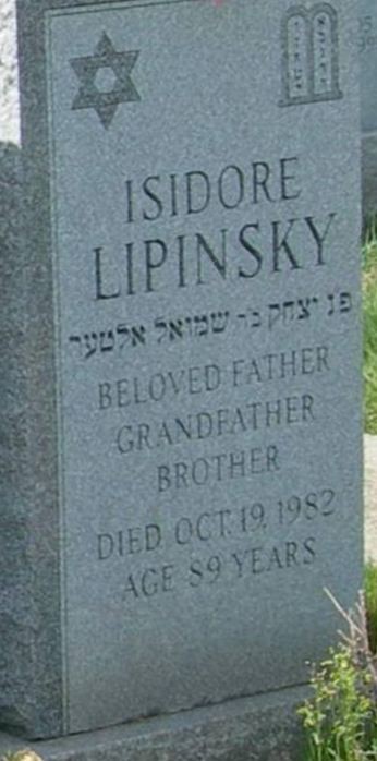 Isidore Lipinsky on Sysoon