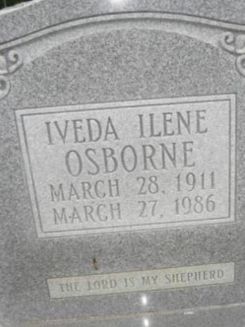 Iveda Ilene Osborne on Sysoon