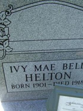 Ivy Mae Bell Helton on Sysoon