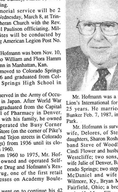 Jack W Hofmann on Sysoon