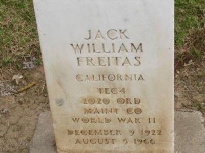 Jack William Freitas on Sysoon