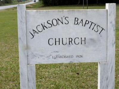 Jackson's Baptist Cemetery on Sysoon