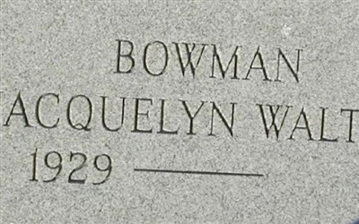 Jacquelyn Olive Walton Bowman on Sysoon