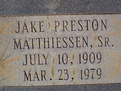 Jake Preston Matthiessen, Sr on Sysoon