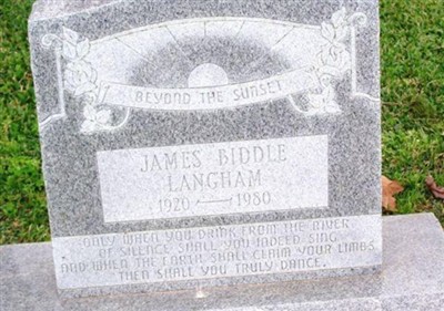 James Biddle Langham on Sysoon