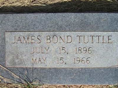 James Bond Tuttle, Find a grave on Sysoon James Bond Tuttle on Sysoon