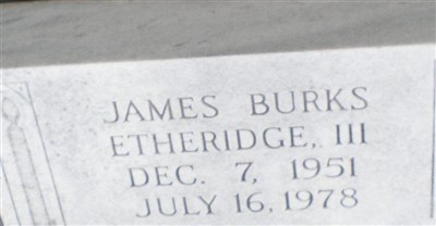James Burks Etheridge, III on Sysoon