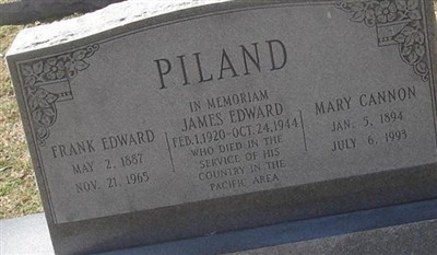 James Edward Piland on Sysoon