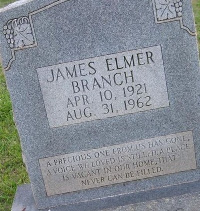 James Elmer Branch on Sysoon