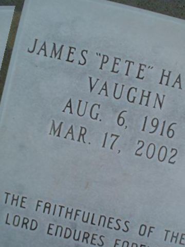 James Halton "Pete" Vaughn on Sysoon
