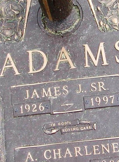 James J Adams, Sr on Sysoon