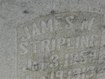 James M Stripling on Sysoon