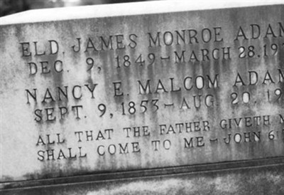 James Monroe Adams on Sysoon