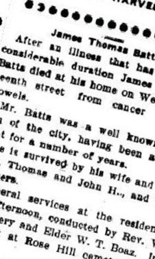 James Thomas Batts on Sysoon